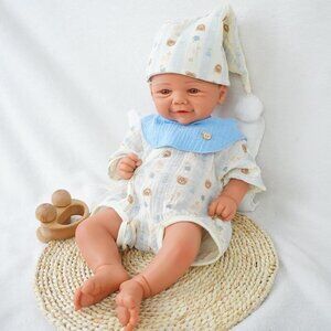 16.93Inch Full Silicone Reborn Baby Doll Nude Angelic Face Toddler Boy Doll